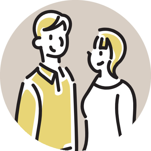 日本人配偶者から永住者ビザを取得された奥様と旦那様のアイコン